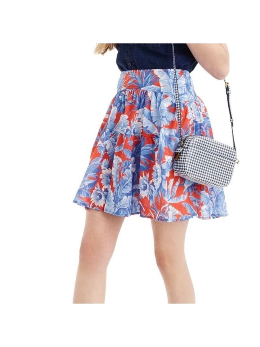 J.CREW Ratti Rio Floral Tiered Miniskirt